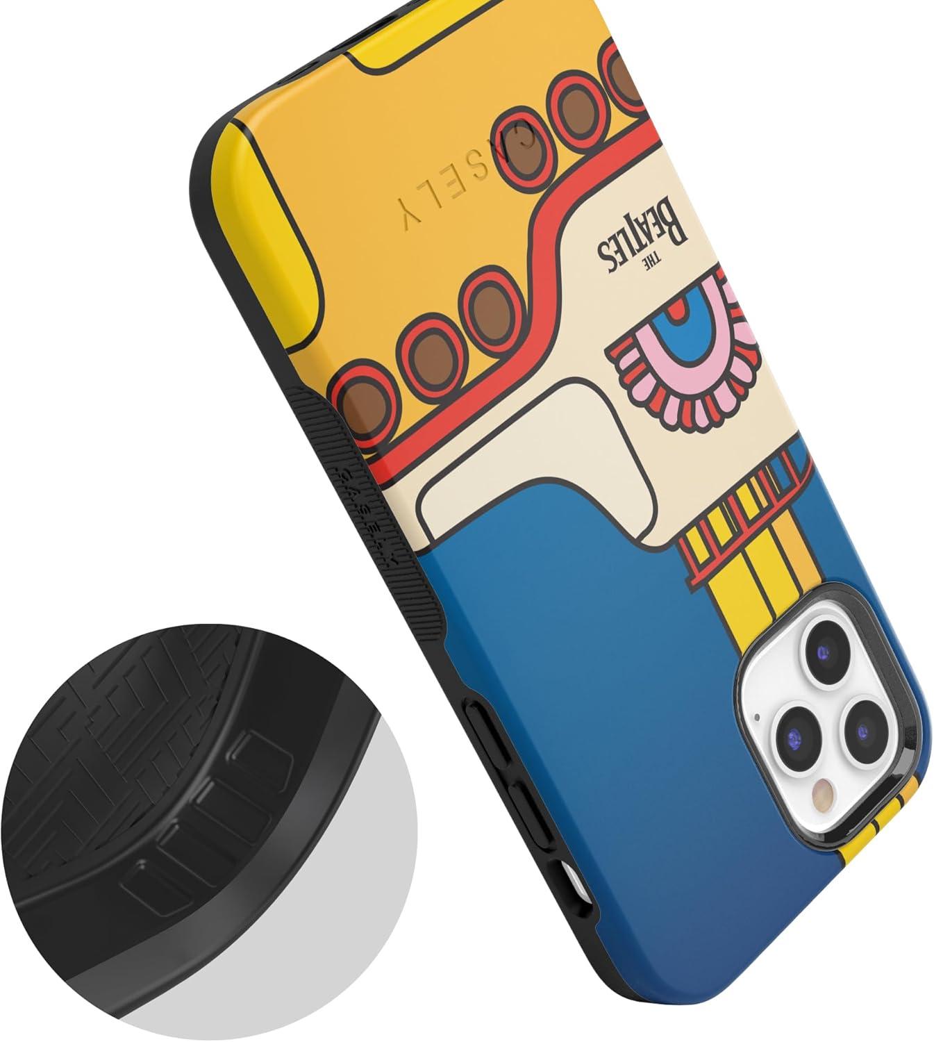 imageCasely iPhone 12 Pro Max Case Denim Cowgirl Fun on Weekdays Compatible with MagSafe Bold Protective Case DesignBeatles Yellow Submarine