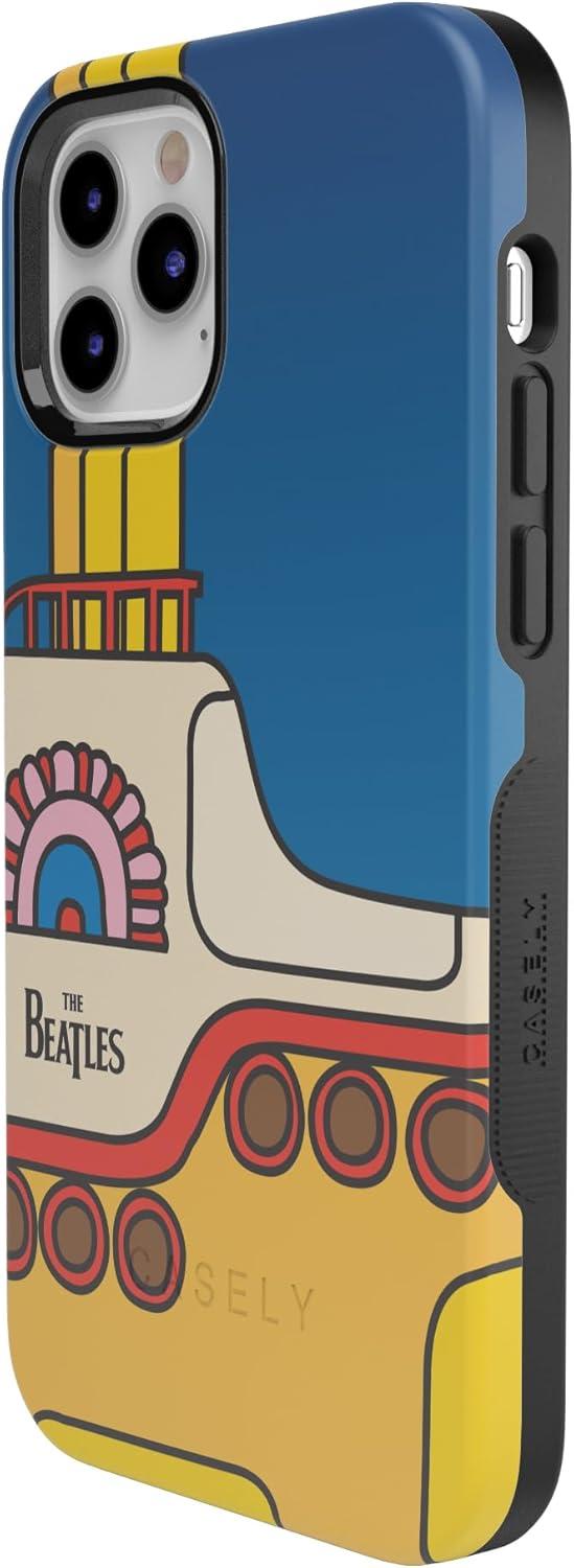 imageCasely iPhone 12 Pro Max Case Denim Cowgirl Fun on Weekdays Compatible with MagSafe Bold Protective Case DesignBeatles Yellow Submarine