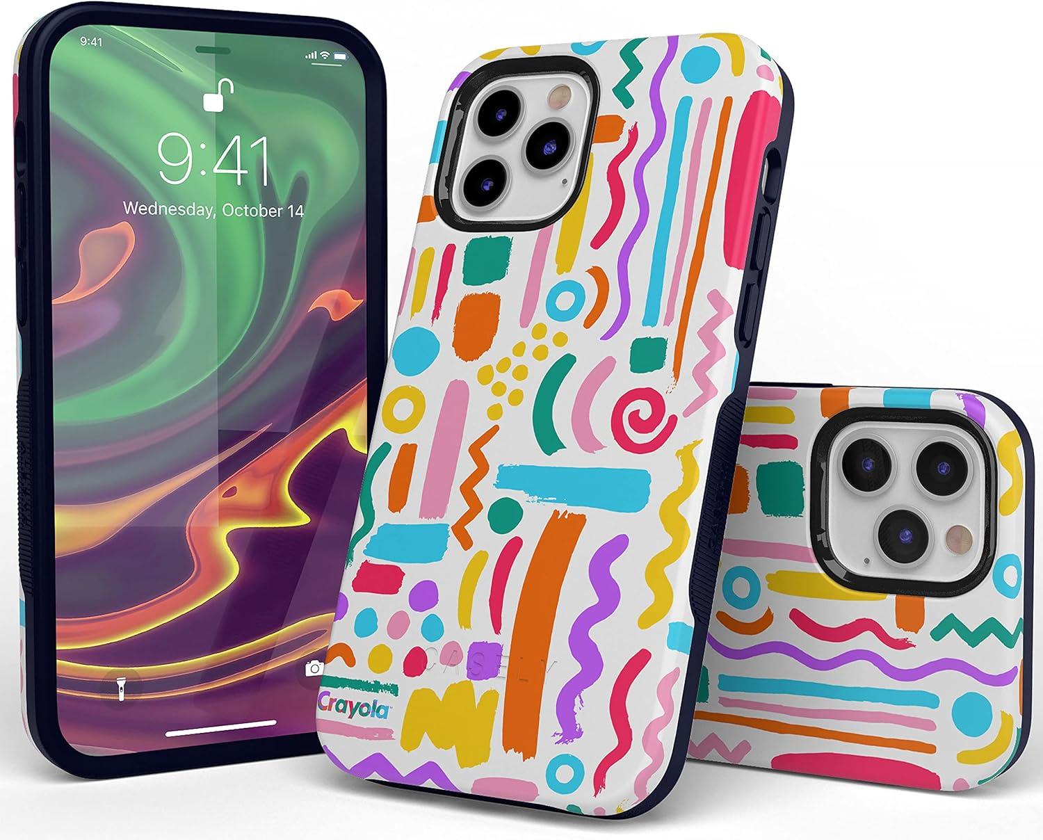 imageCasely iPhone 12 Pro Max Case Denim Cowgirl Fun on Weekdays Compatible with MagSafe Bold Protective Case DesignCrayola Make Your Mark Crayola Paint