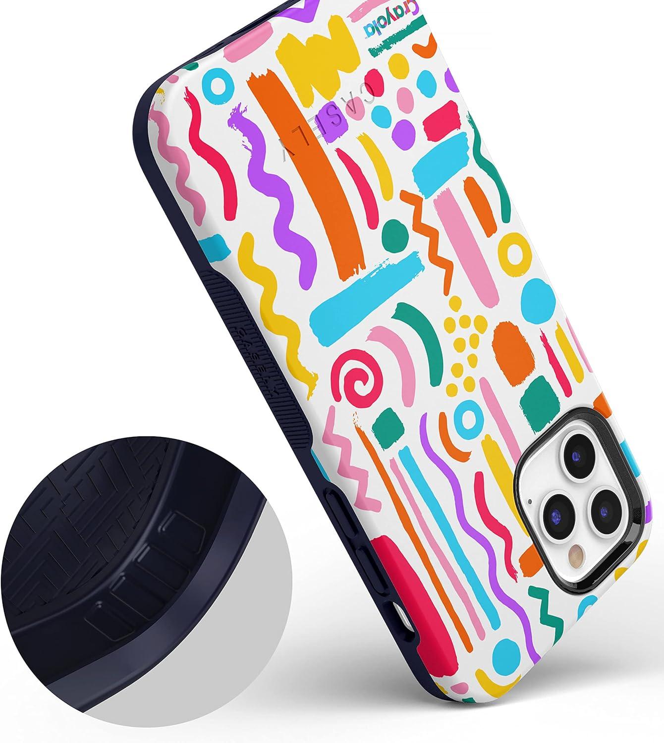 imageCasely iPhone 12 Pro Max Case Denim Cowgirl Fun on Weekdays Compatible with MagSafe Bold Protective Case DesignCrayola Make Your Mark Crayola Paint