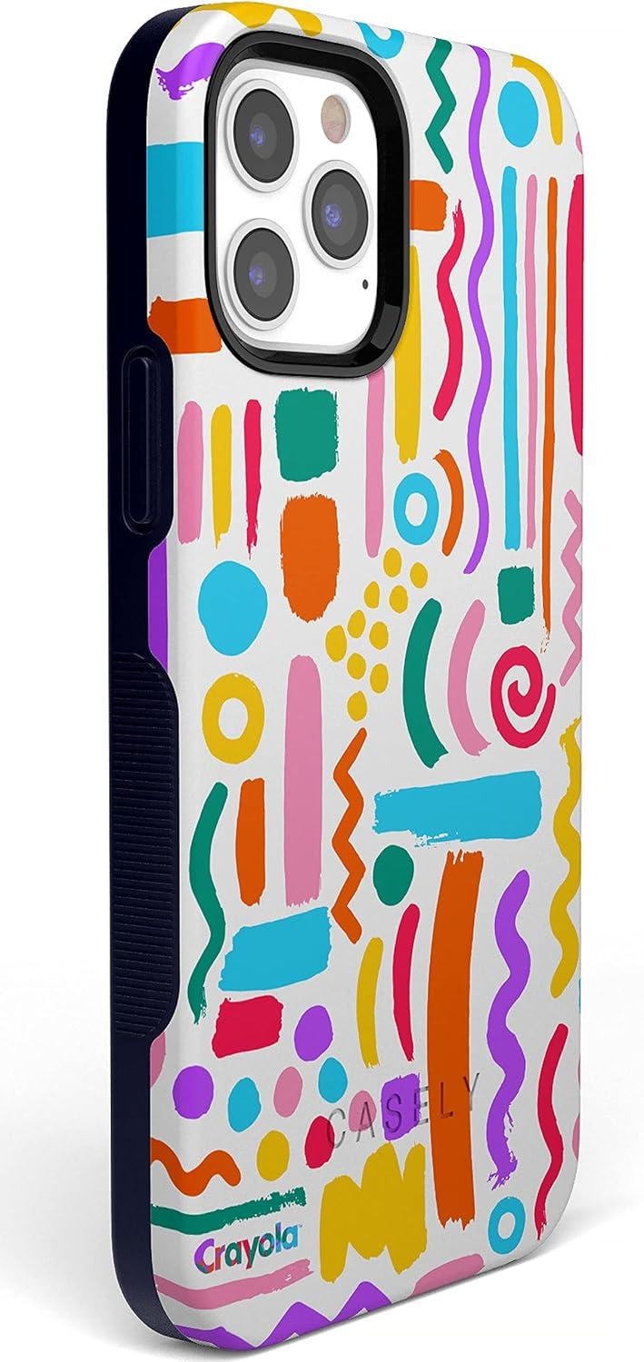 imageCasely iPhone 12 Pro Max Case Denim Cowgirl Fun on Weekdays Compatible with MagSafe Bold Protective Case DesignCrayola Make Your Mark Crayola Paint