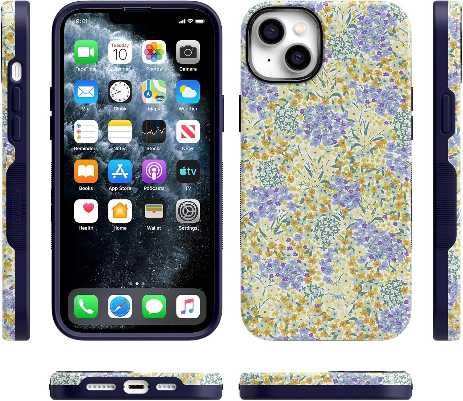 imageCasely iPhone 13 Case  Field of Flowers  Pastel Floral  Compatible with MagSafe  Bold Protective DesignDream Garden  Cottagecore Case