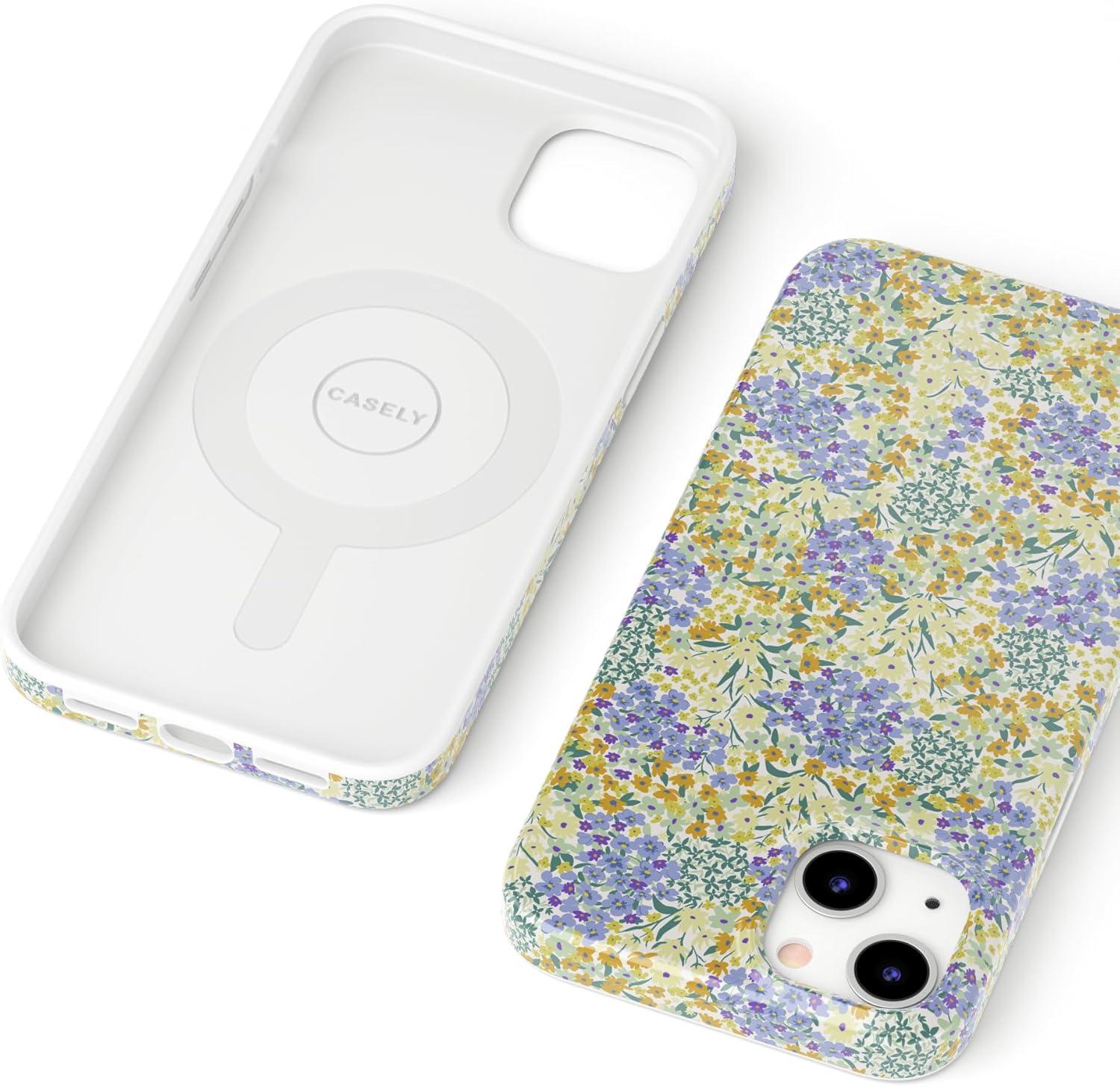 imageCasely iPhone 13 Case  Fit Check  Neutral Checkerboard  Compatible with MagSafe  Classic Ultra Slim DesignDream Garden  Cottagecore