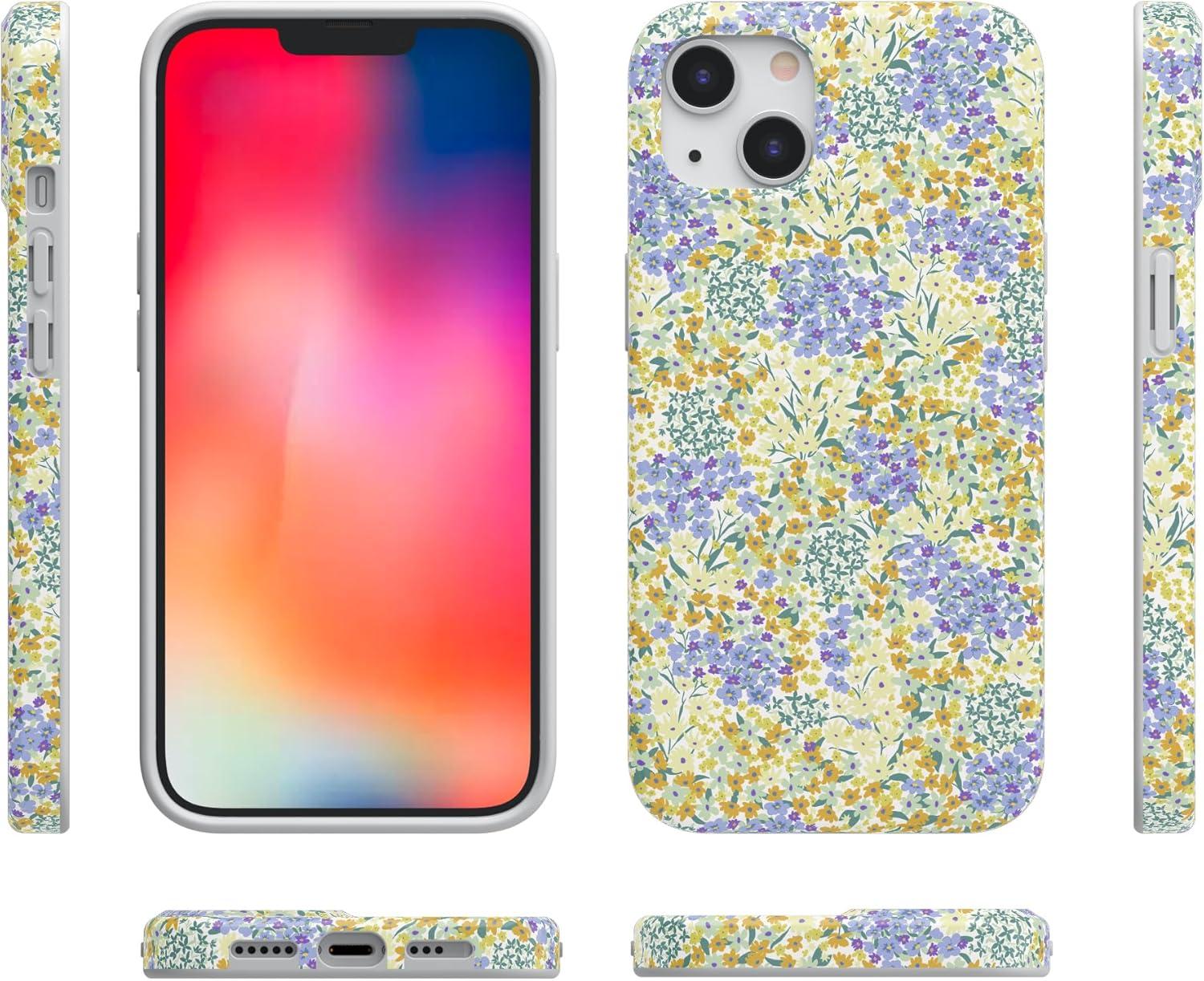 imageCasely iPhone 13 Case  Fit Check  Neutral Checkerboard  Compatible with MagSafe  Classic Ultra Slim DesignDream Garden  Cottagecore