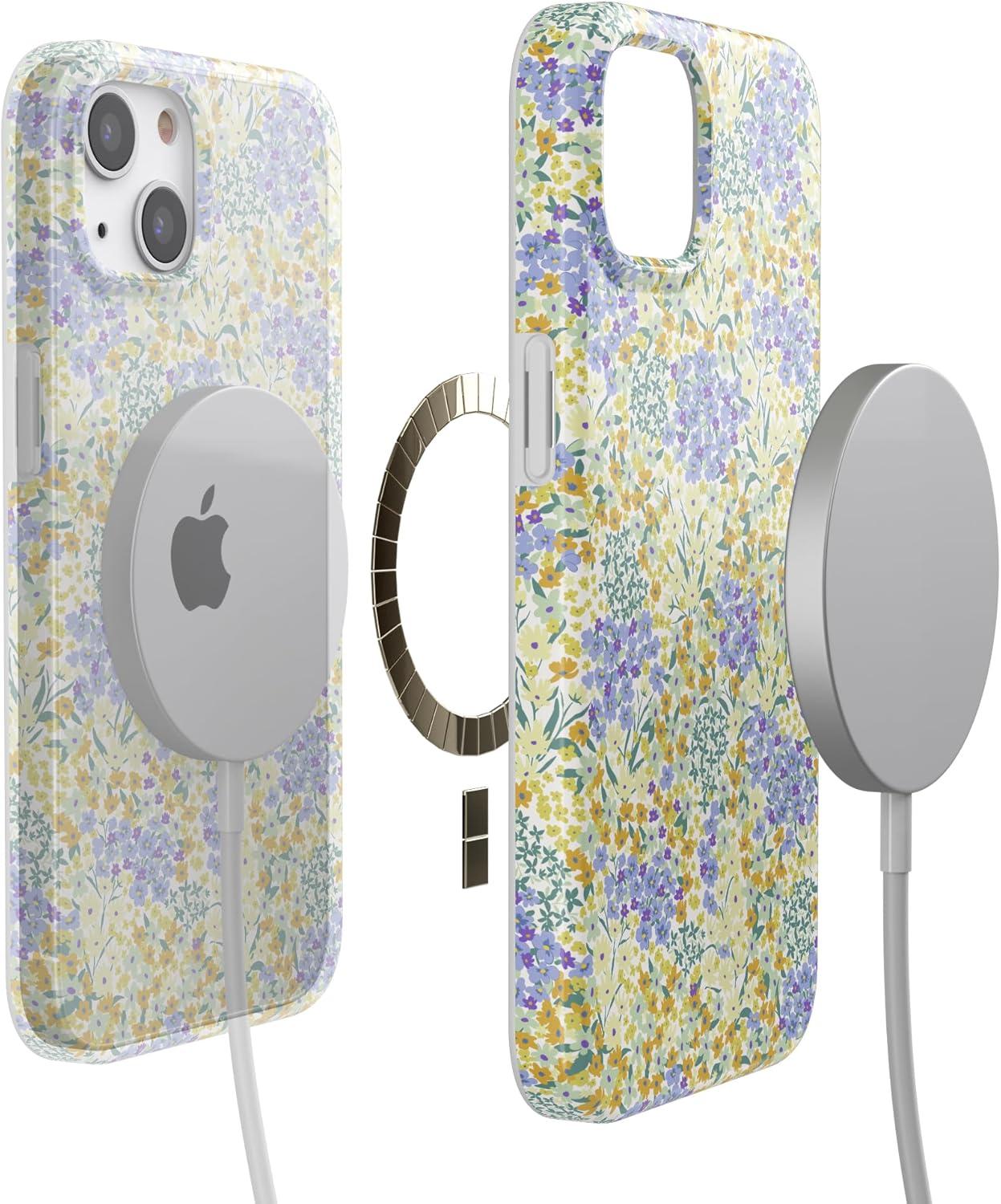 imageCasely iPhone 13 Case  Fit Check  Neutral Checkerboard  Compatible with MagSafe  Classic Ultra Slim DesignDream Garden  Cottagecore