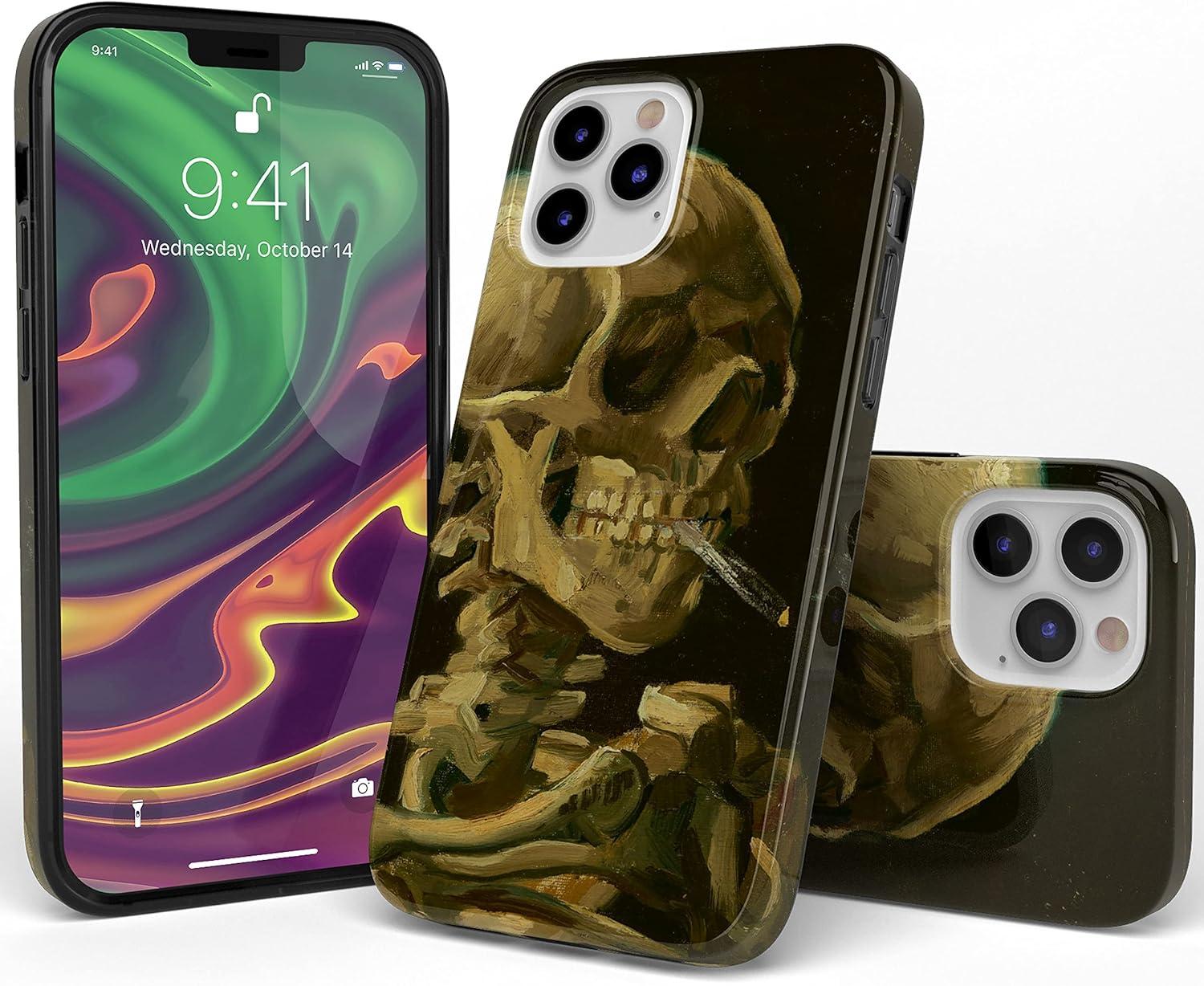 imageCasely iPhone 13 Pro Case Compatible with MagSafe Flower Patch Girly Floral Case01 Van Gogh After Hours Skeleton