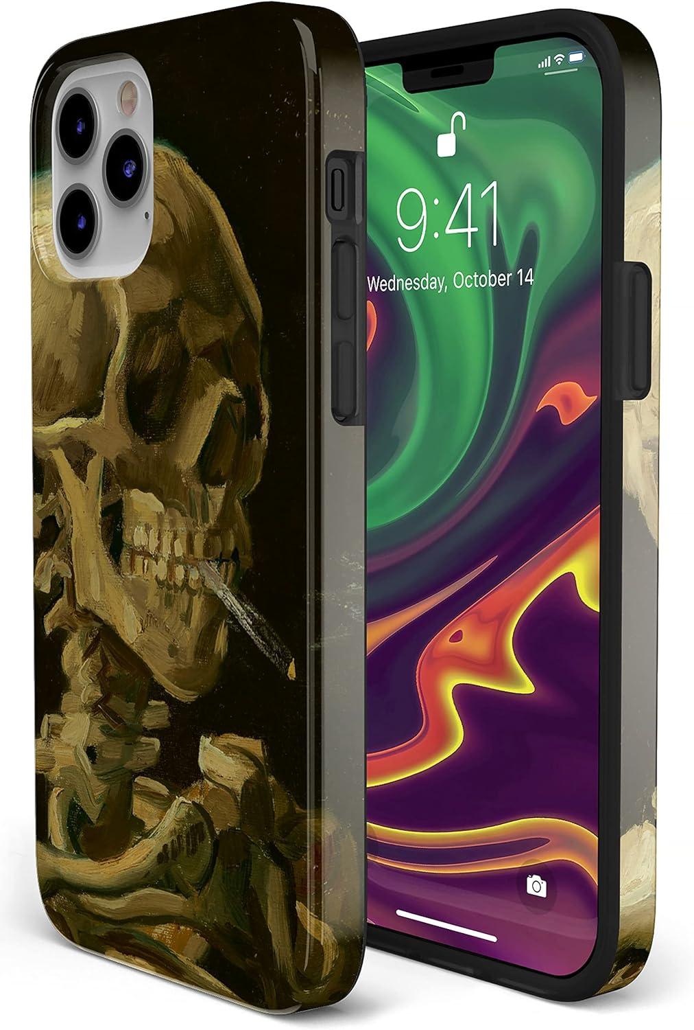 imageCasely iPhone 13 Pro Case Compatible with MagSafe Flower Patch Girly Floral Case01 Van Gogh After Hours Skeleton