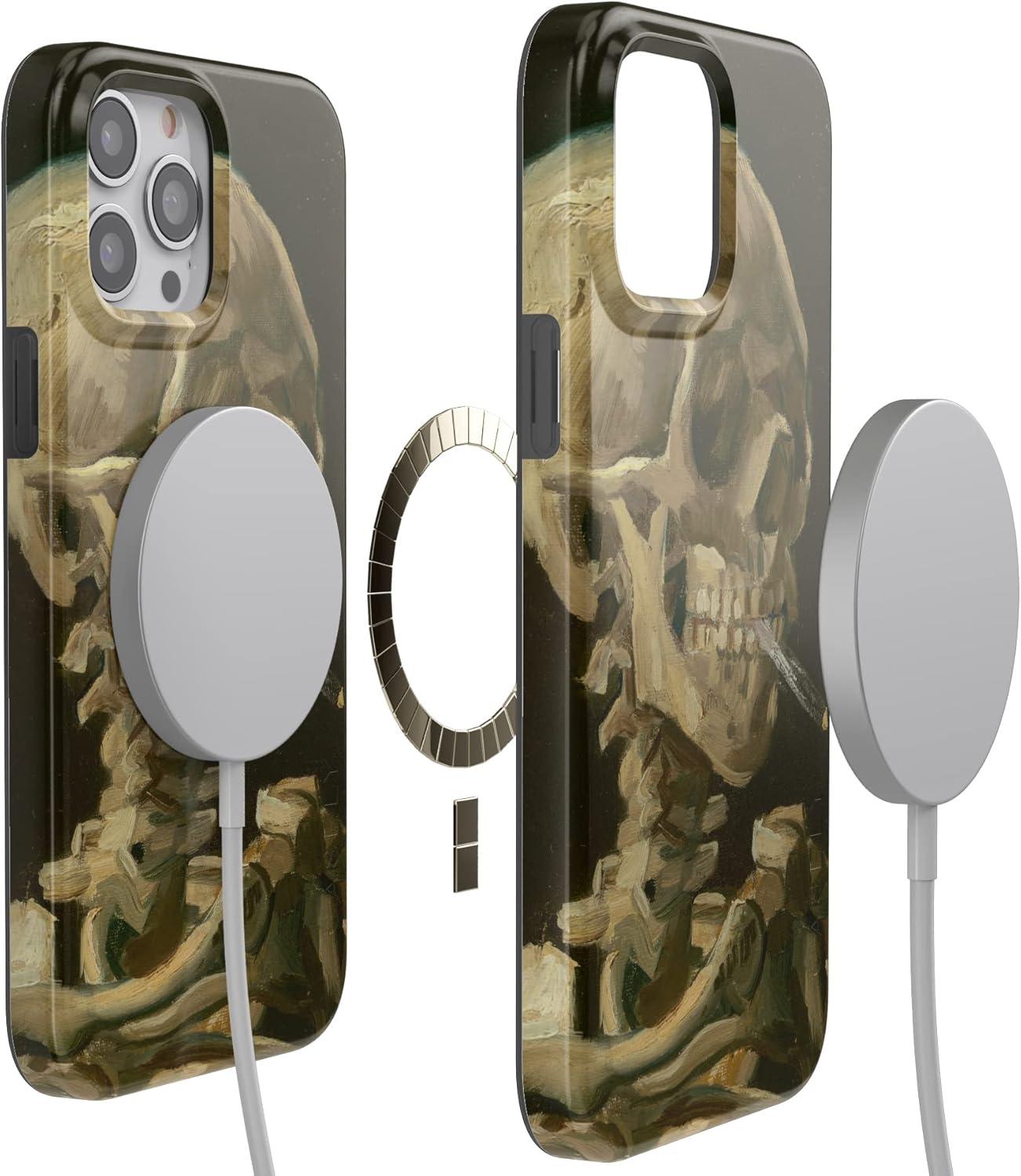 imageCasely iPhone 13 Pro Case Compatible with MagSafe Flower Patch Girly Floral Case01 Van Gogh After Hours Skeleton