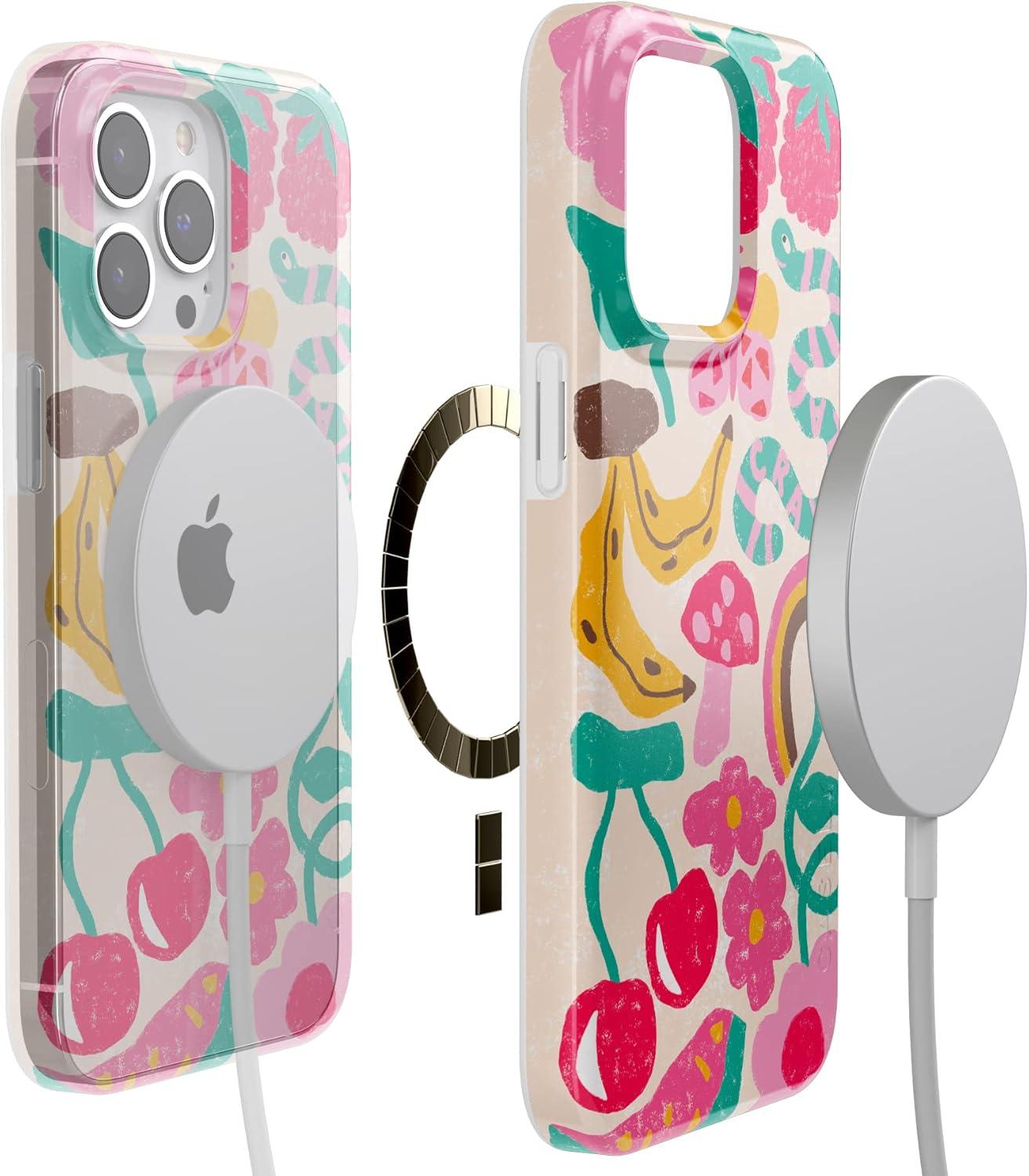 imageCasely iPhone 13 Pro Case Compatible with MagSafe Flower Patch Girly Floral CaseCrayola Doodle Bug Crayola Crayon