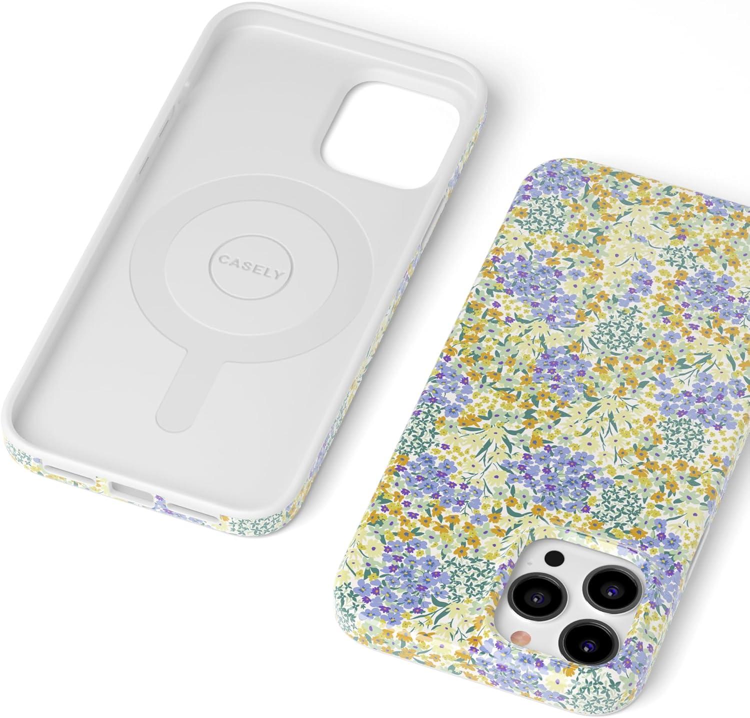 imageCasely iPhone 13 Pro Case  Compatible with MagSafe  Flower Patch  Girly Floral CaseDream Garden  Cottagecore