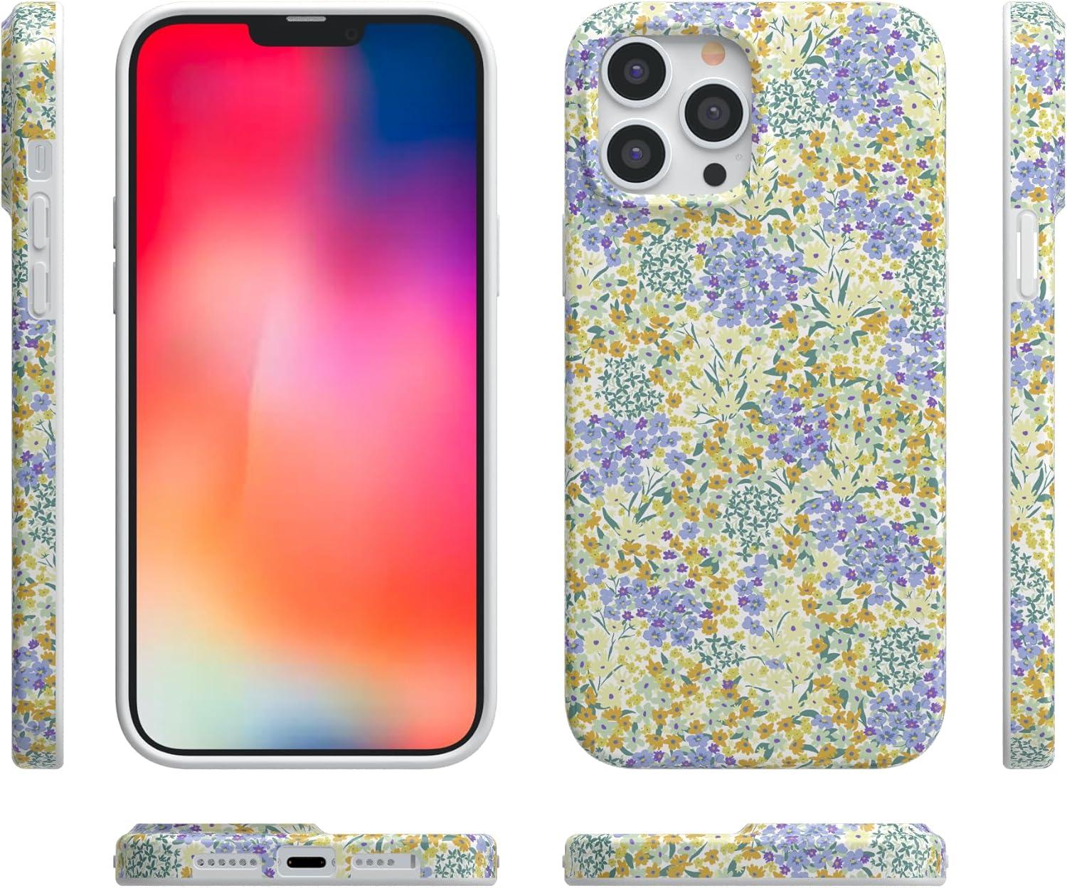 imageCasely iPhone 13 Pro Case  Compatible with MagSafe  Flower Patch  Girly Floral CaseDream Garden  Cottagecore