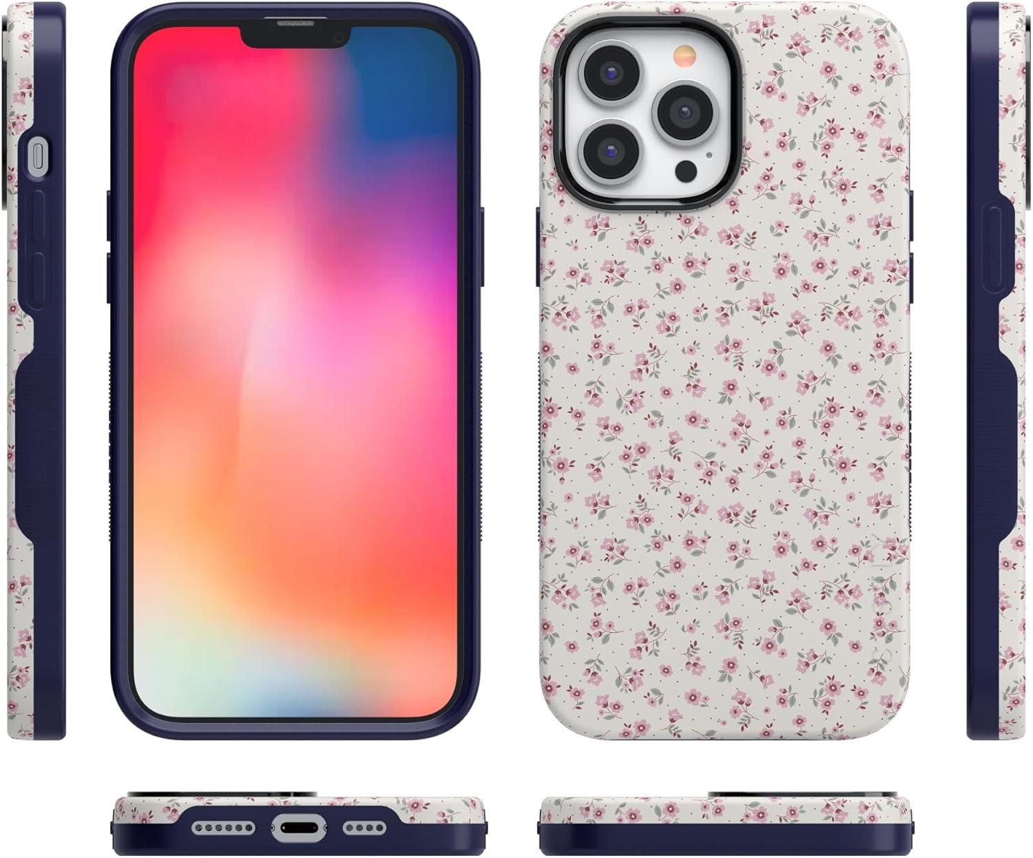 imageCasely iPhone 13 Pro Case  Ride The Wave  Pastel Rainbow Lined  Compatible with MagSafe  Bold Protective DesignCottage Charm  Cottagecore Case