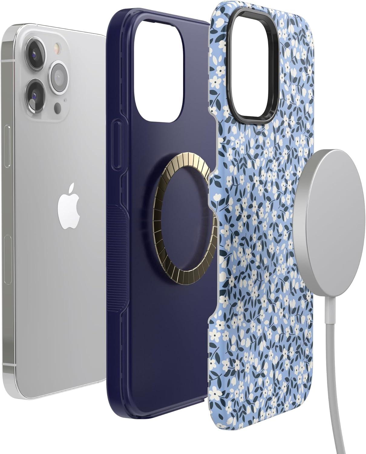 imageCasely iPhone 13 Pro Case  Ride The Wave  Pastel Rainbow Lined  Compatible with MagSafe  Bold Protective DesignPicking Daisies  Cottagecore Case