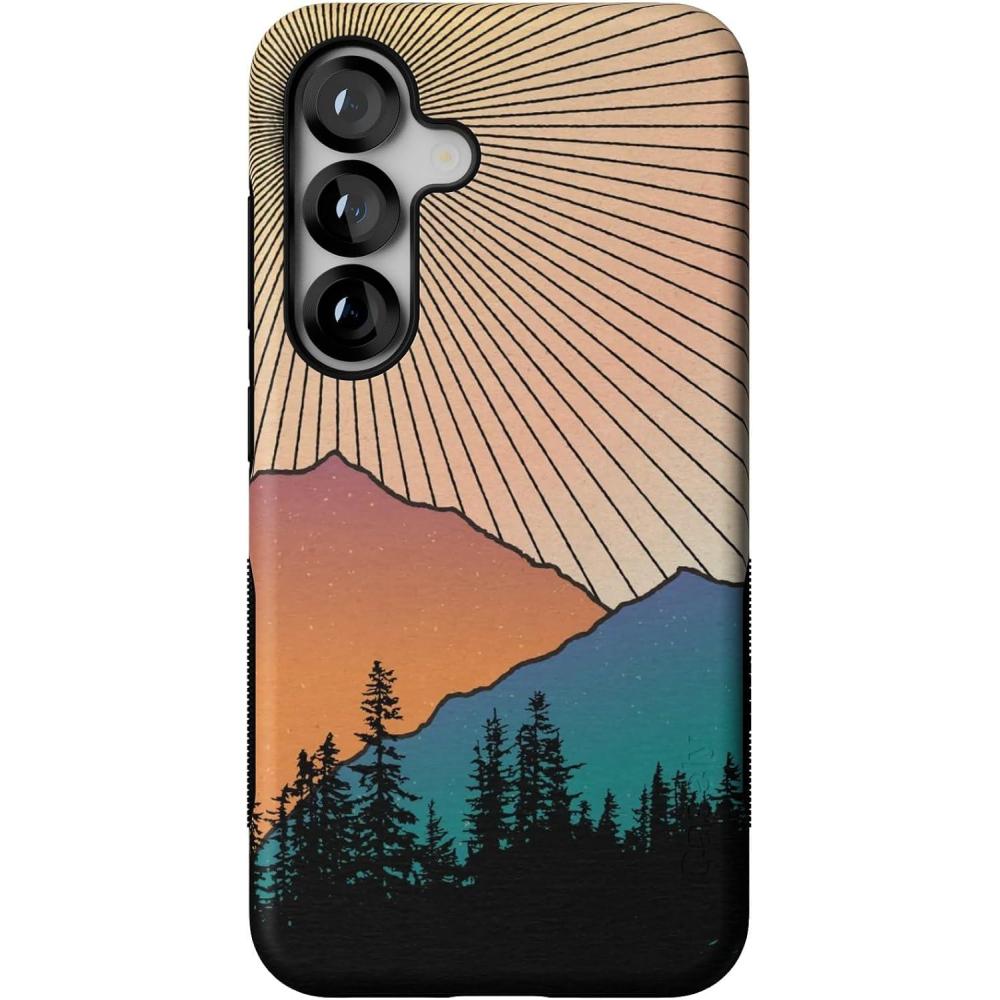imageCasely Galaxy S25 Case  Oasis  Pura Vida Floral  Compatible with MagSafe  Bold Protective DesignGolden Hour  Mountain Sunset