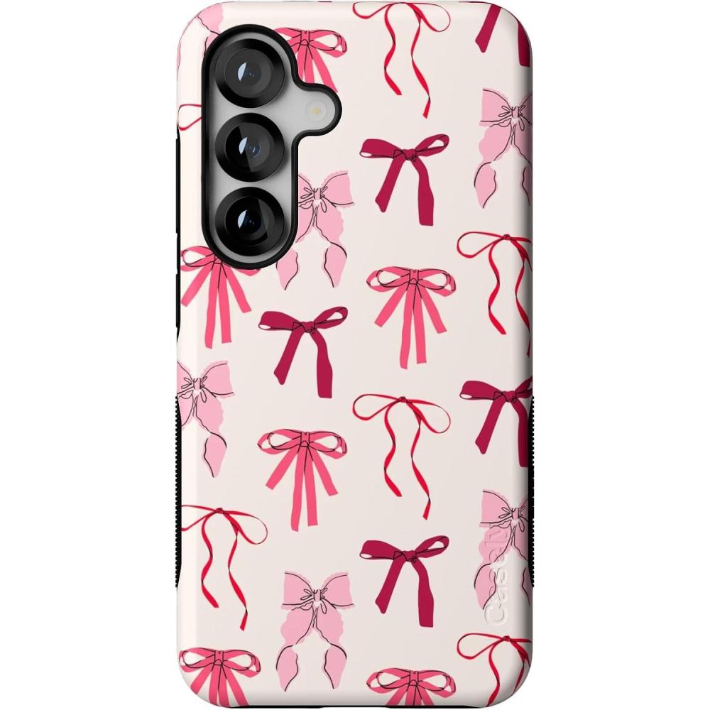 imageCasely Galaxy S25 Case  Oasis  Pura Vida Floral  Compatible with MagSafe  Bold Protective DesignLover Girlie  Pink Bows