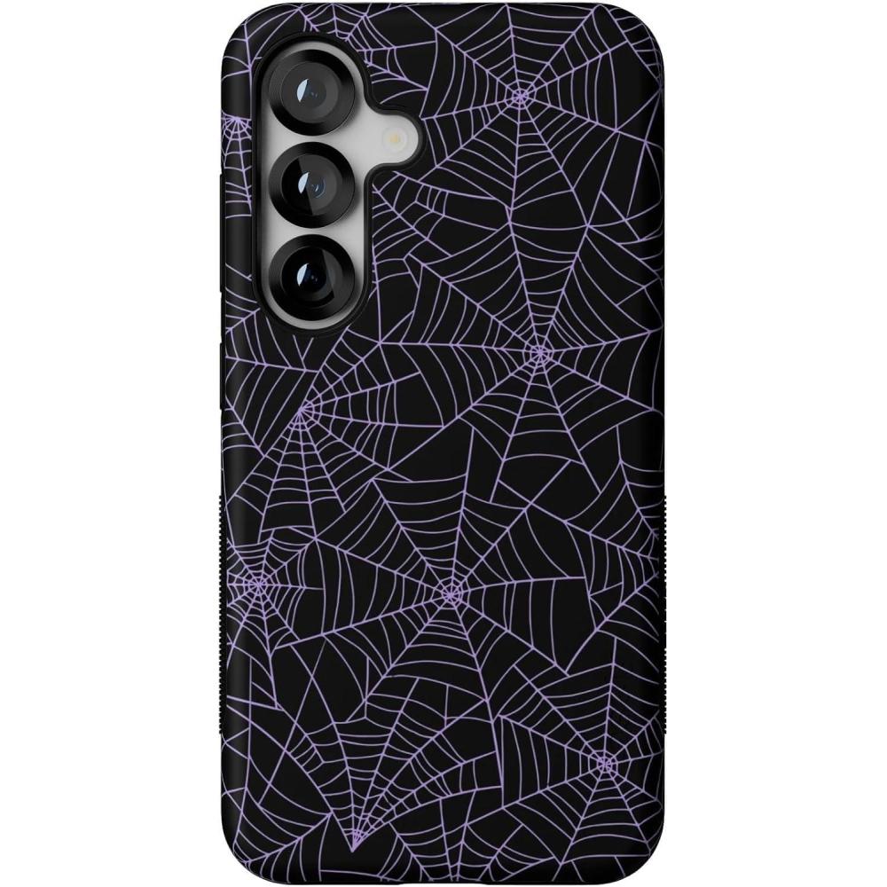 imageCasely Galaxy S25 Case  Oasis  Pura Vida Floral  Compatible with MagSafe  Bold Protective DesignMidnight Web  Spider Web