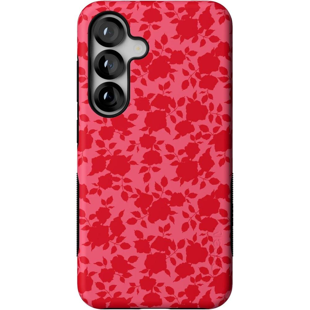 imageCasely Galaxy S25 Case  Oasis  Pura Vida Floral  Compatible with MagSafe  Bold Protective DesignRose Garden  Red Aesthetic