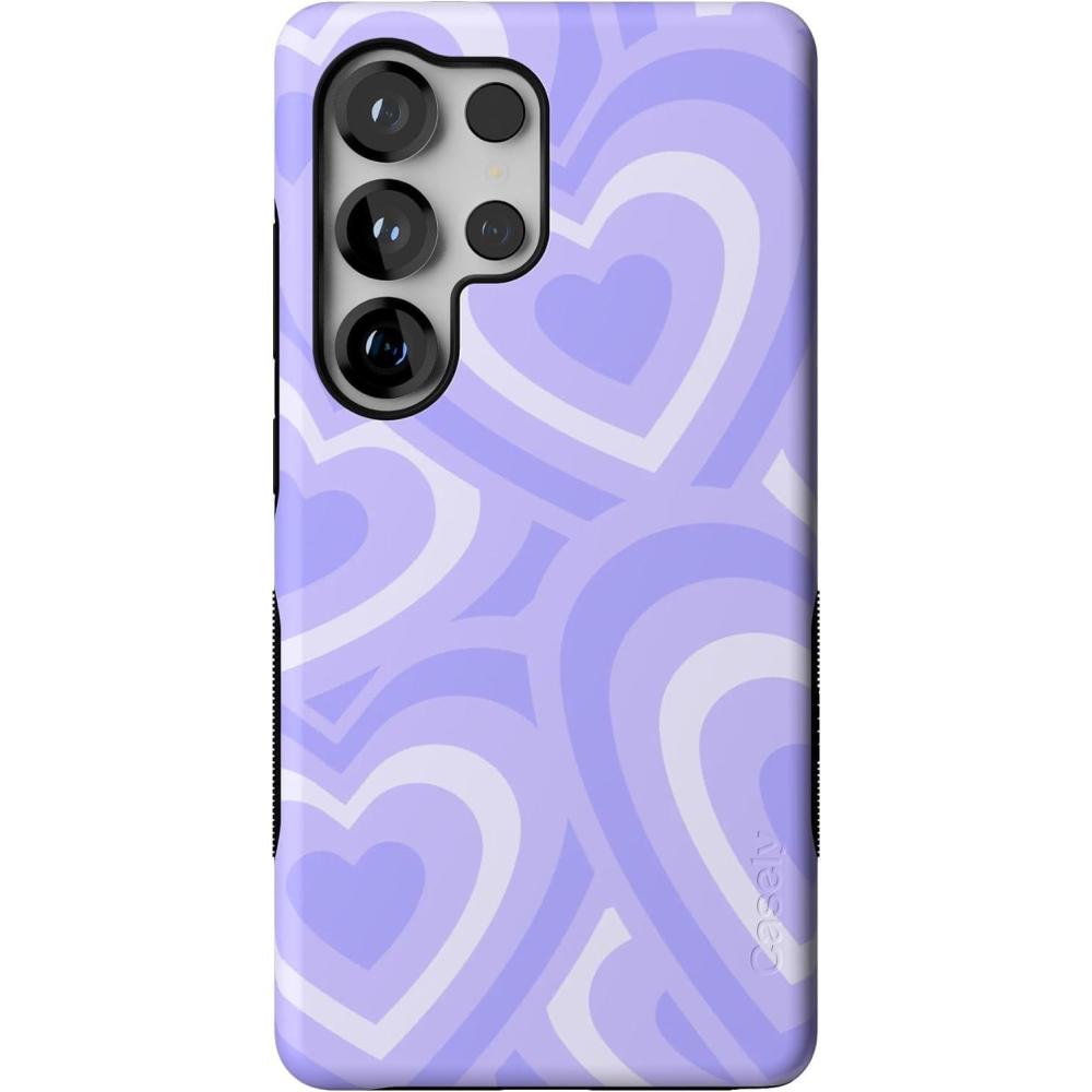 imageCasely Galaxy S25 Ultra Case  Chateau Pups  French Dog  Compatible with MagSafe  Bold Protective DesignLove Song  Lavender Heart