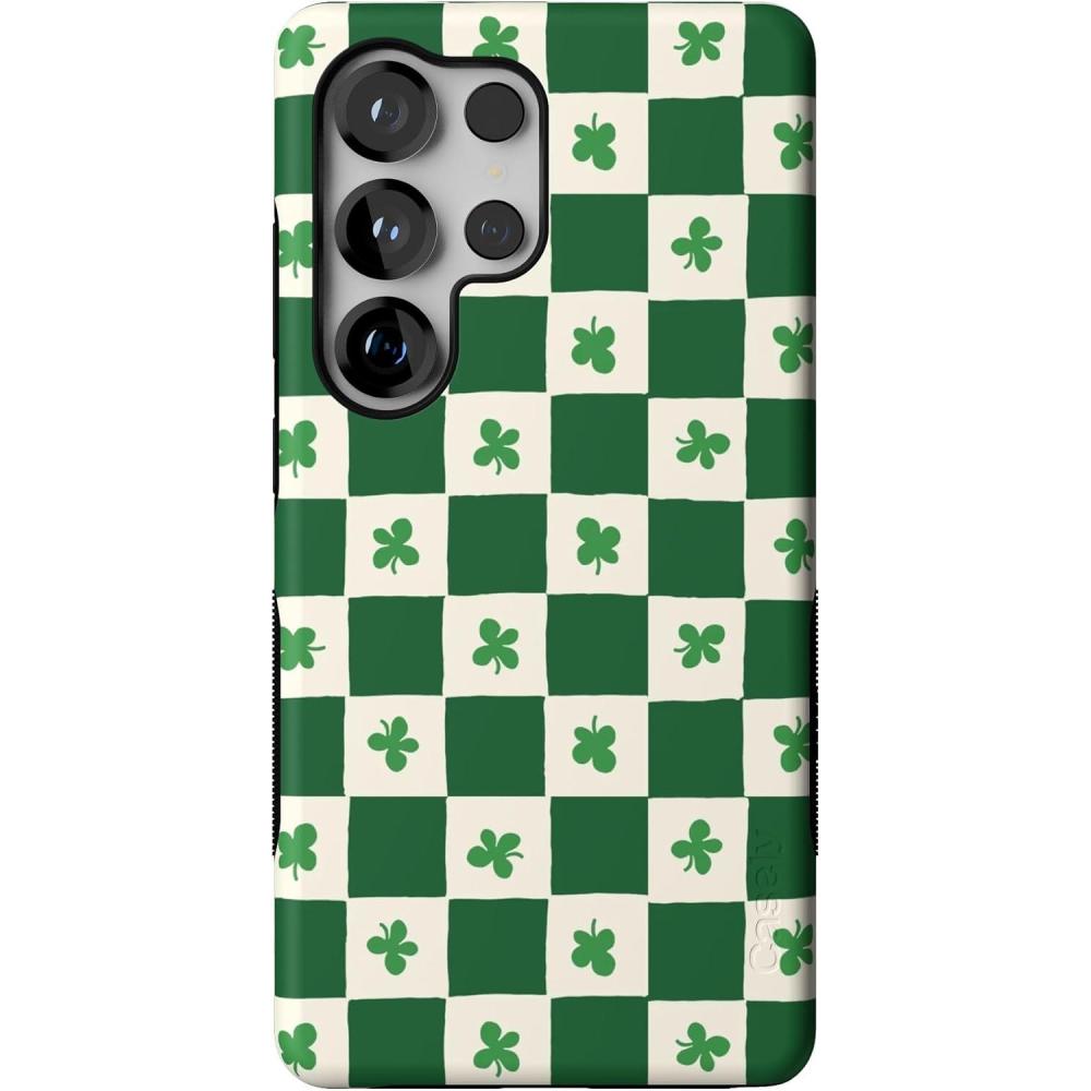 imageCasely Galaxy S25 Ultra Case  Chateau Pups  French Dog  Compatible with MagSafe  Bold Protective DesignLucky You  Shamrock