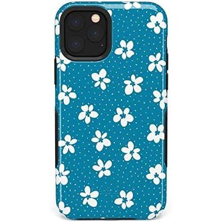 imageCasely iPhone 11 Pro Case  Flower My World  Ocean Blue Floral  Bold Protective DesignFlower My World  Ocean Blue Floral