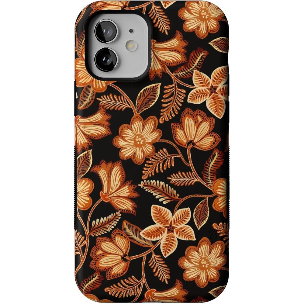 imageCasely iPhone 12 Mini Case  Maple Flowers  Floral Foliage  Compatible with MagSafe  Bold Protective Design