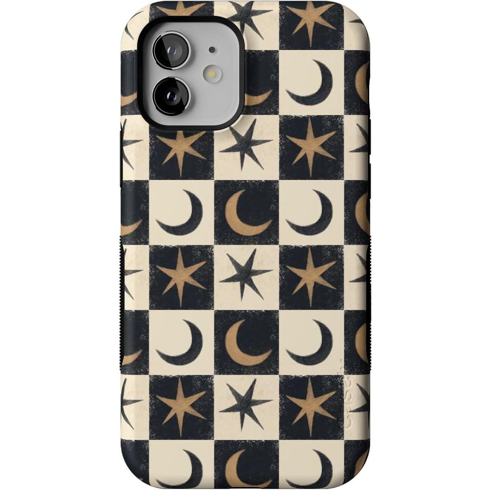 imageCasely iPhone 12 Mini Case  Mystic Moonstar  Black Celestial  Compatible with MagSafe  Bold Protective Design