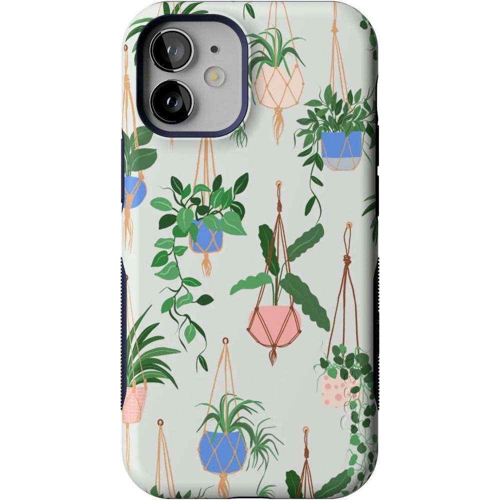 imageCasely iPhone 12 Mini Case  Viva La Vida  Frida Kahlo Collage  Compatible with MagSafe  Bold Protective DesignHanging Around  Potted Plants Floral