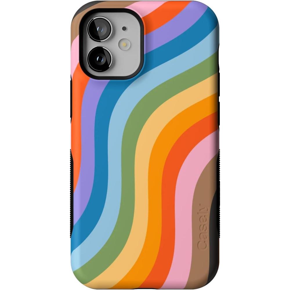 imageCasely iPhone 12 Mini Case  Viva La Vida  Frida Kahlo Collage  Compatible with MagSafe  Bold Protective DesignLove for All  Rainbow Pride