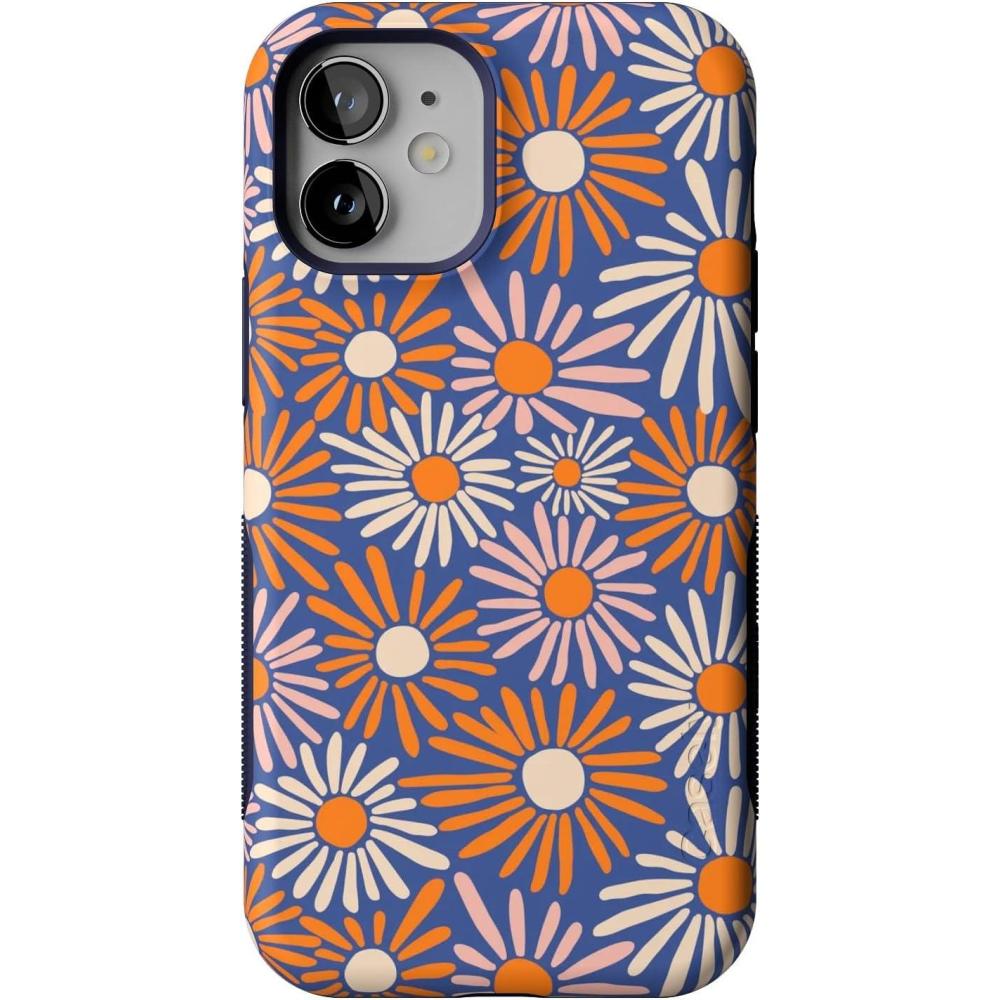 imageCasely iPhone 12 Mini Case  Viva La Vida  Frida Kahlo Collage  Compatible with MagSafe  Bold Protective DesignSpring Forward  Daisy Floral