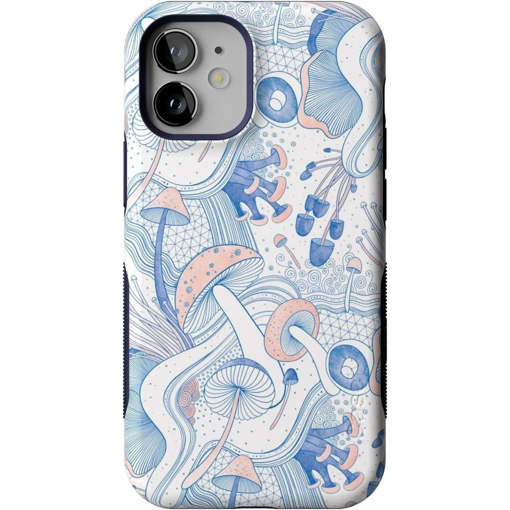 imageCasely iPhone 12 Mini Case  Viva La Vida  Frida Kahlo Collage  Compatible with MagSafe  Bold Protective DesignThe Fun Guy  Enchanted Forest Mushroom Floral