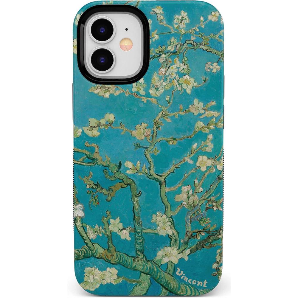 imageCasely iPhone 12 Mini Case  Viva La Vida  Frida Kahlo Collage  Compatible with MagSafe  Bold Protective DesignVan Gogh  Blue Awakening  Almond Blossom