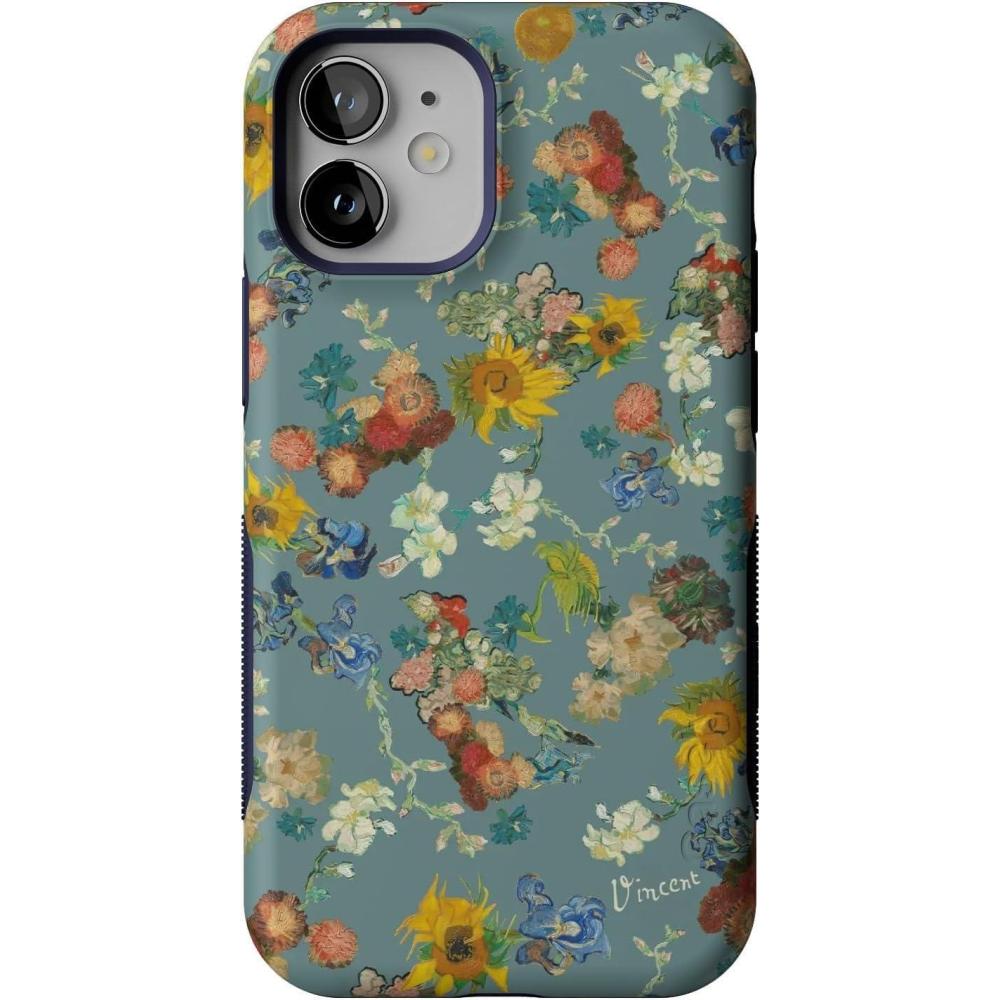 imageCasely iPhone 12 Mini Case  Viva La Vida  Frida Kahlo Collage  Compatible with MagSafe  Bold Protective DesignVincents Flowers  Van Gogh Museum