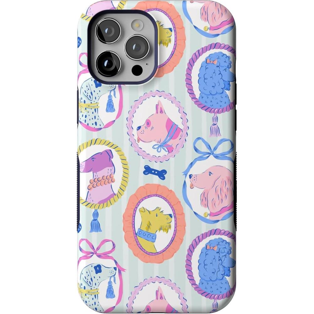 imageCasely iPhone 12 Pro Max Case  Denim Cowgirl  Fun on Weekdays  Compatible with MagSafe  Bold Protective Case DesignChateau Pups  French Dog