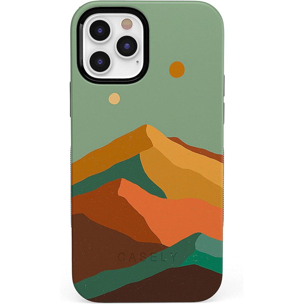 imageCasely iPhone 12 Pro Max Case  Denim Cowgirl  Fun on Weekdays  Compatible with MagSafe  Bold Protective Case DesignEndless Peaks  Colorblock Mountain