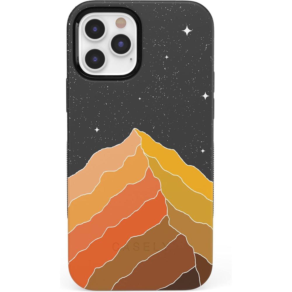 imageCasely iPhone 12 Pro Max Case  Denim Cowgirl  Fun on Weekdays  Compatible with MagSafe  Bold Protective Case DesignNight Skies  Mountain Starlight