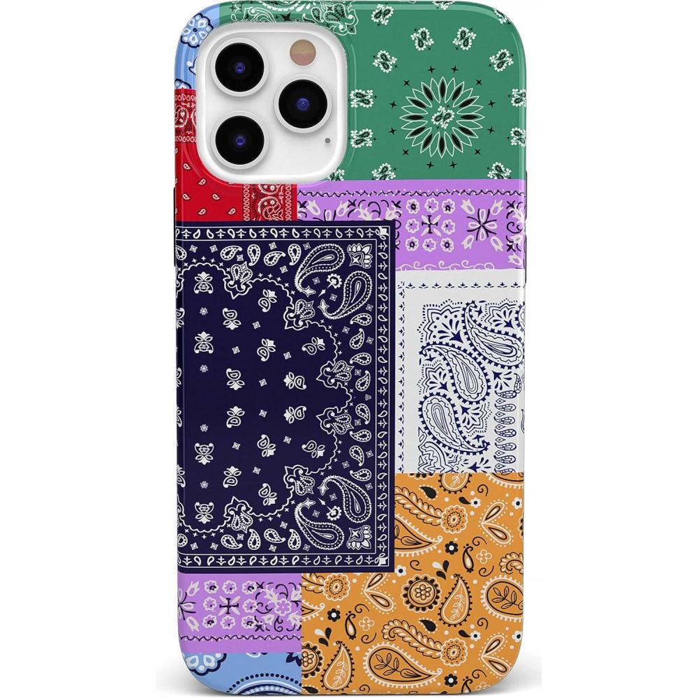 imageCasely iPhone 12 Pro Max Case  Vida y Muerte  Frida Kahlo Dotted Skull CasePatchwork Bandana  Swatch It Up