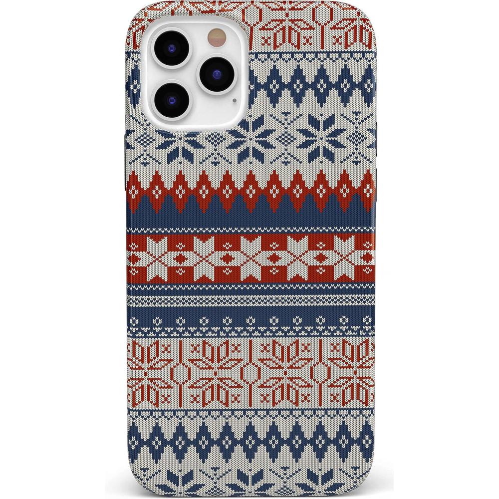 imageCasely iPhone 12 Pro Max Case  Vida y Muerte  Frida Kahlo Dotted Skull CaseSweater Weather  Holiday Knit