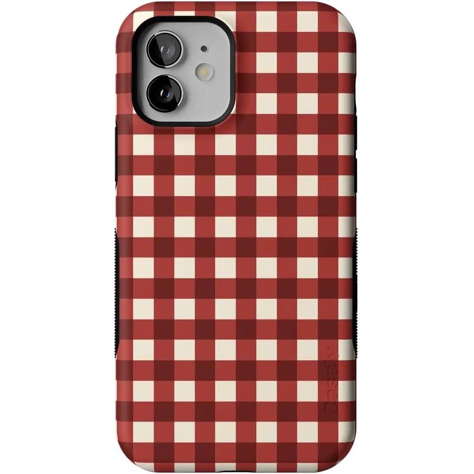 imageCasely iPhone 1212 Pro Case  Tropical Dreams  Pura Vida  Compatible with MagSafe  Bold Protective DesignChecked Twice  Red Plaid