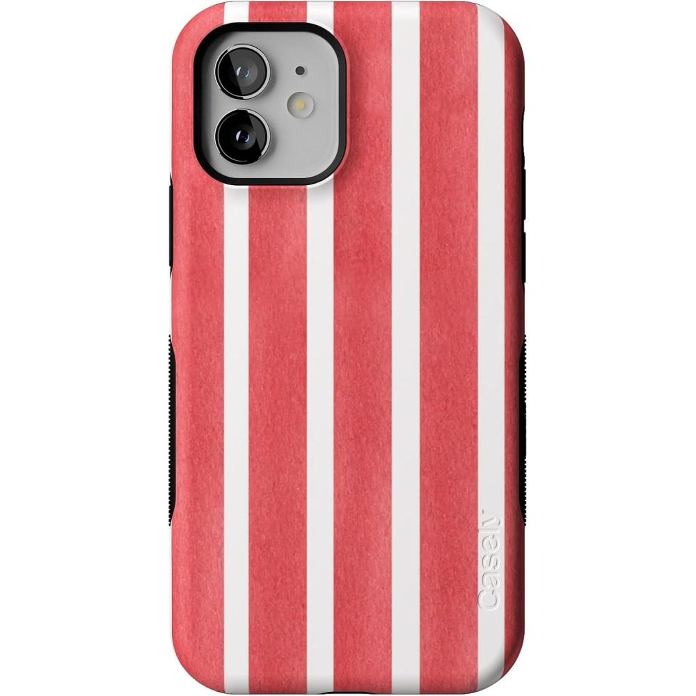 imageCasely iPhone 1212 Pro Case  Tropical Dreams  Pura Vida  Compatible with MagSafe  Bold Protective DesignEast Coast Summer  Red Stripes
