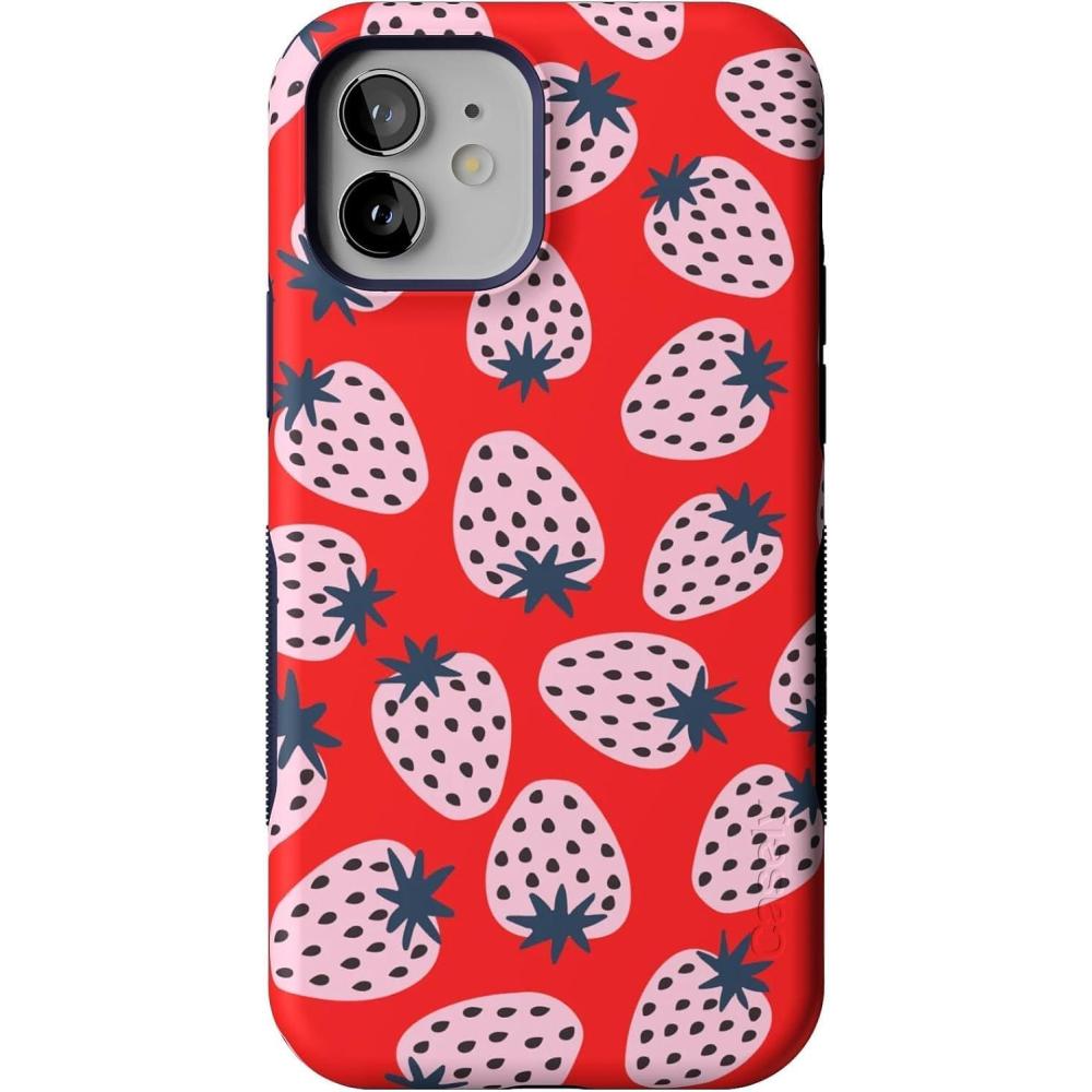 imageCasely iPhone 1212 Pro Case  Tropical Dreams  Pura Vida  Compatible with MagSafe  Bold Protective DesignId Pick You  Red Strawberry