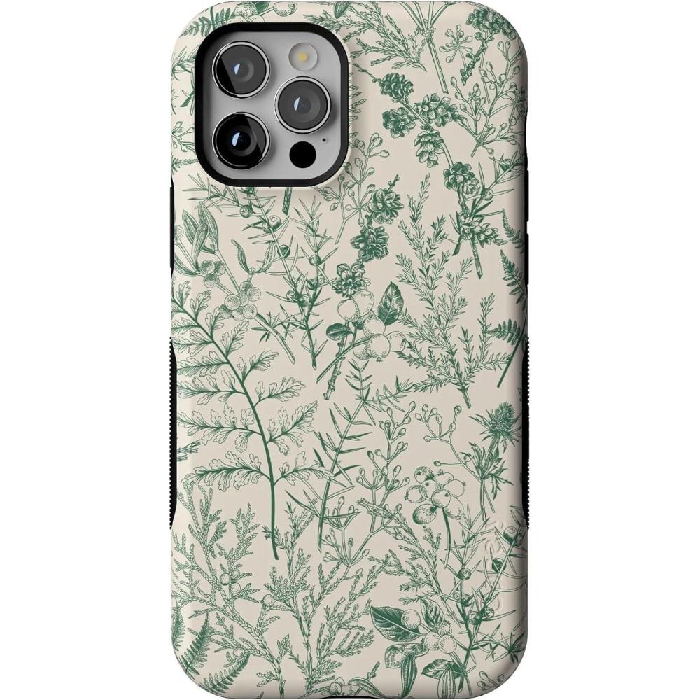 imageCasely iPhone 1212 Pro Case  Tropical Dreams  Pura Vida  Compatible with MagSafe  Bold Protective DesignSage Garden  Green Floral Case