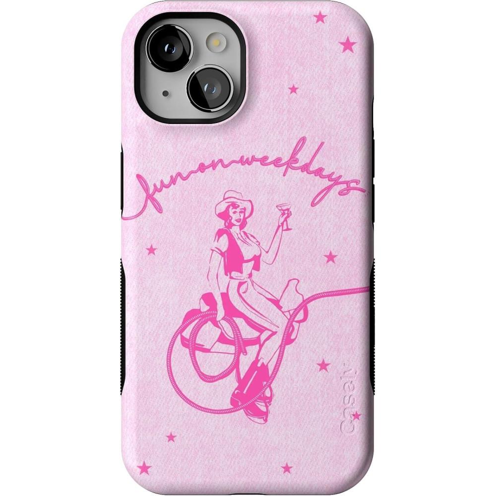 imageCasely iPhone 13 Case  Field of Flowers  Pastel Floral  Compatible with MagSafe  Bold Protective DesignDenim Cowgirl  Fun on Weekdays