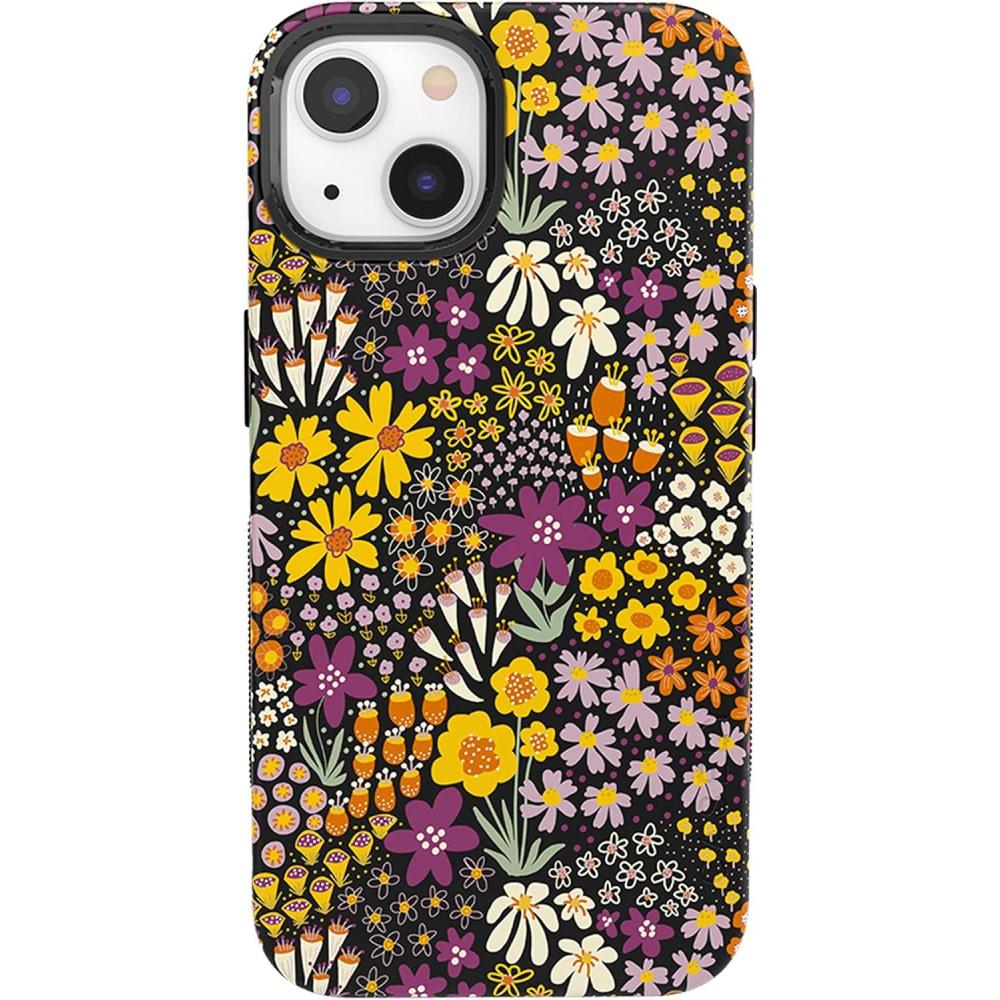 imageCasely iPhone 13 Case  Field of Flowers  Pastel Floral  Compatible with MagSafe  Bold Protective DesignFalling for You  Plum Floral