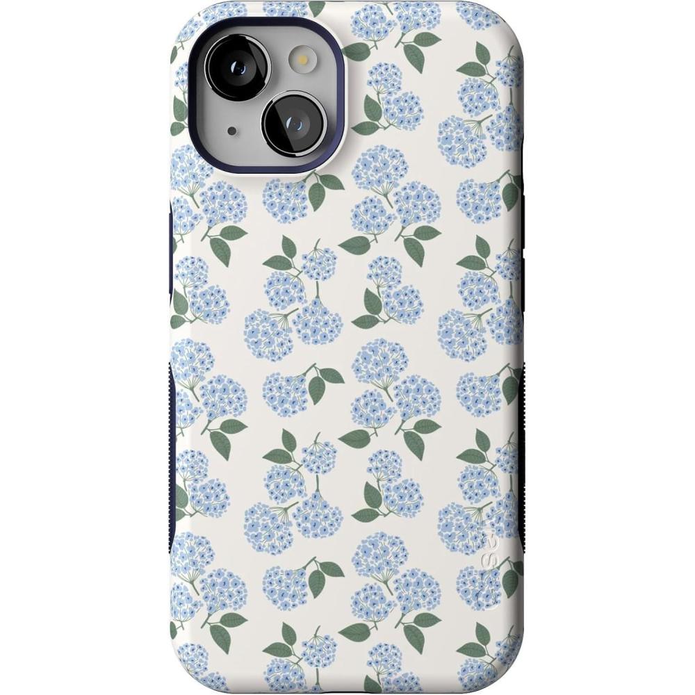 imageCasely iPhone 13 Case  Field of Flowers  Pastel Floral  Compatible with MagSafe  Bold Protective DesignNantucket Cottage  Blue Hydrangea