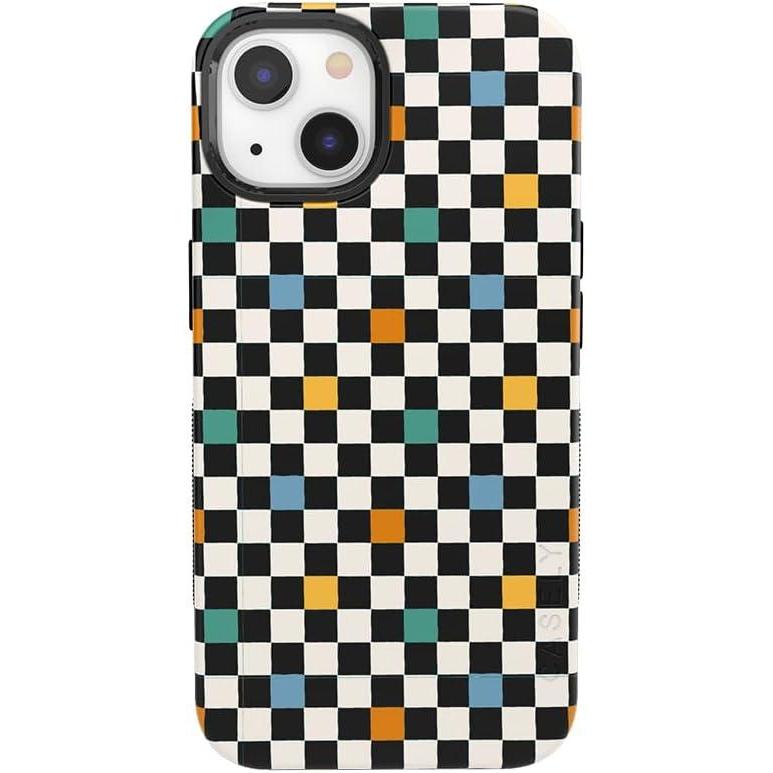 imageCasely iPhone 13 Case  Field of Flowers  Pastel Floral  Compatible with MagSafe  Bold Protective DesignOld Skool  Retro Checkerboard