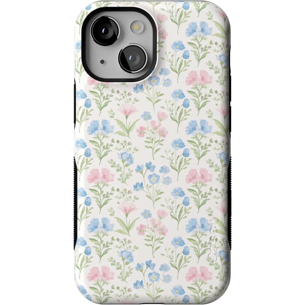 imageCasely iPhone 13 Case  Field of Flowers  Pastel Floral  Compatible with MagSafe  Bold Protective DesignPastel Garden  Sunday Best