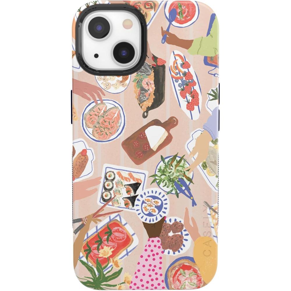 imageCasely iPhone 13 Case  Field of Flowers  Pastel Floral  Compatible with MagSafe  Bold Protective DesignPicnic Party  Painted Collage