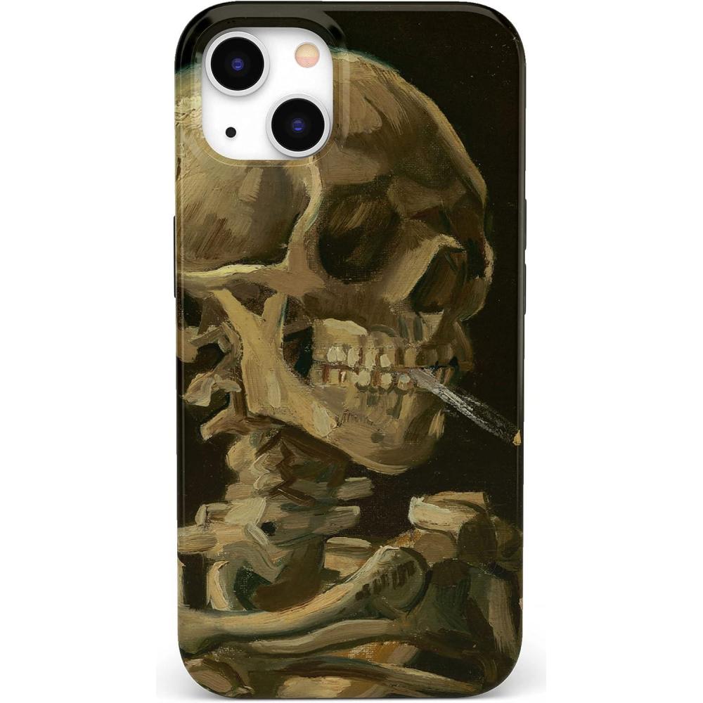 imageCasely iPhone 13 Mini Case  After Hours  Van Gogh Skull of a Skeleton with Burning Cigarette  Classic UltraSlim Design