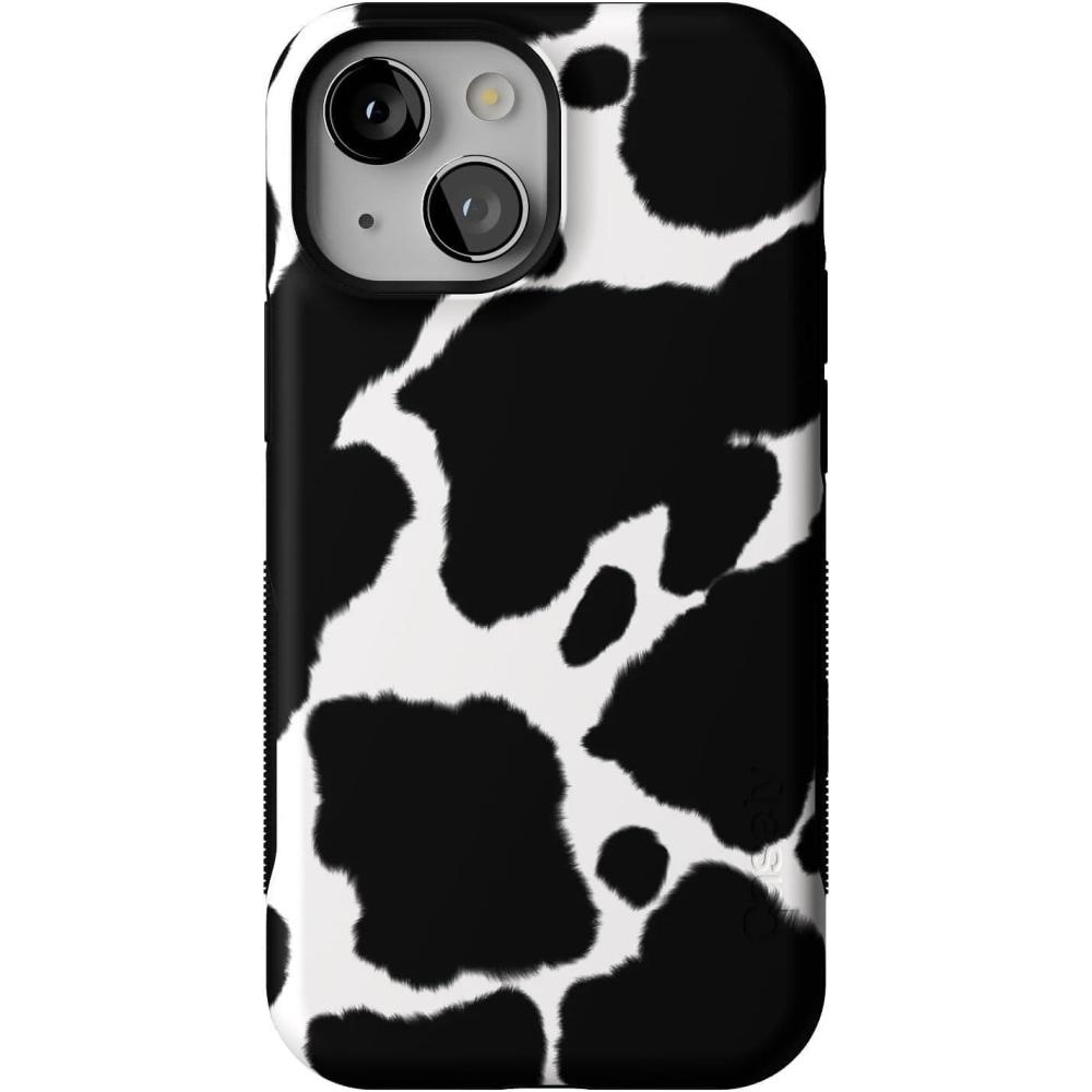 imageCasely iPhone 13 Mini Case  Id Pick You  Red Strawberry  Compatible with MagSafe  Bold Protective DesignCurrent MOOd  Cow Print
