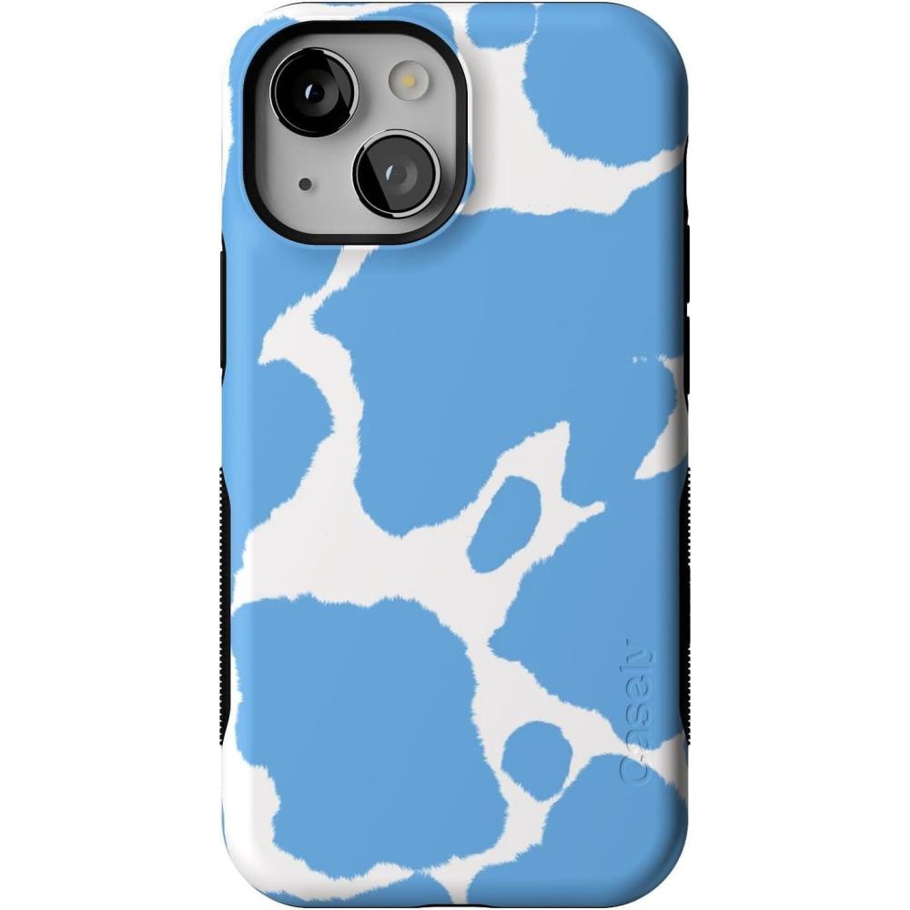 imageCasely iPhone 13 Mini Case  Id Pick You  Red Strawberry  Compatible with MagSafe  Bold Protective DesignCurrent MOOd  Light Blue Cow Print